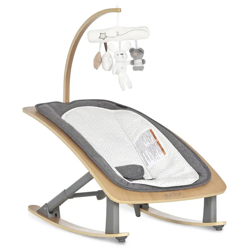 2-in-1 Rocker & Chair, Gray for kids and baby dinner chairs