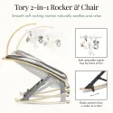 2-in-1 Rocker & Chair, Gray for kids and baby dinner chairs