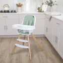 2-in-1 High Chair Booster Feeding Chair with Modern Design, Mint