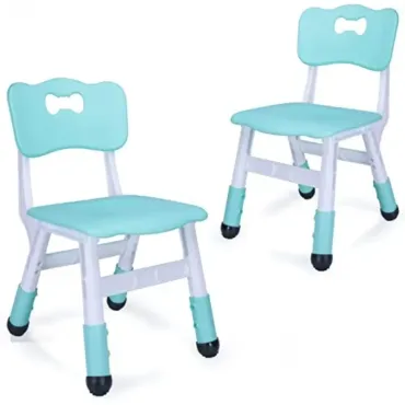 Adjustable Kid Chairs Indoor 3 Level Adjustable Suitable for Age 26. Maximum LoadBearing 220LBS Suitable for Family Classroom and Nursery Child Seat Set 2PackMint Green