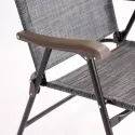 Set of 2 Gray Folding Sling Back Chairs | Patio, Camping, Deck, Garden, Beach