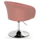 Modern Velvet Chair Height Adjustable Bar Stool Swivel Makeup Seat Pink