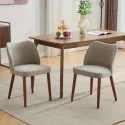 2pcs Linen Kitchen Chair Leveling Feet for Dining Room, Living Room Upholstered