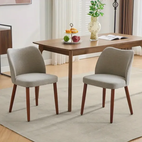 2pcs Linen Kitchen Chair Leveling Feet for Dining Room, Living Room Upholstered