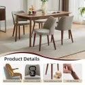 2pcs Linen Kitchen Chair Leveling Feet for Dining Room, Living Room Upholstered