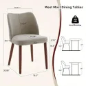 2pcs Linen Kitchen Chair Leveling Feet for Dining Room, Living Room Upholstered