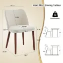 2pcs Linen Kitchen Chair Leveling Feet for Dining Room, Living Room Upholstered