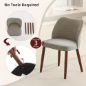2pcs Linen Kitchen Chair Leveling Feet for Dining Room, Living Room Upholstered