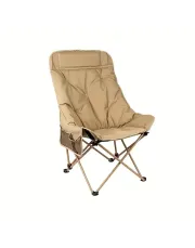 Moon Chair - Ergonomic Outdoor Folding Chair with Thick Cushion, Stainless Steel Frame, Portable & Foldable - Ideal for Camping, Fishing, BBQ, Picnic, Adult Size