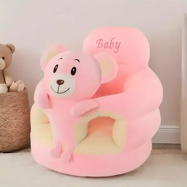 Soft Plush Elephant-Shaped Youngsters' Learning Chair with Backrest - Gray, Red, Yellow Options, Safe & Comfortable Youngsters Support Seat for Sit And Stand Practice, Perfect for Youngsters