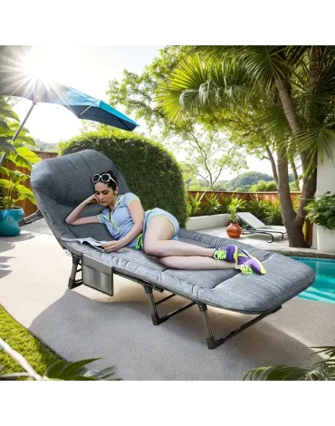 550 lbs Weight Capacity Heavy-Duty Adjustable Folding Camping Bed & Chair - Extra Wide Outdoor recliner with Sturdy Frame, Portable with Carry Handle for Adults, Travel, Beach, Backyard 550 lbs Weight Capacity Heavy-Duty Adjustable Folding Camping Bed & Chair - Extra Wide Outdoor recliner with Sturdy Frame, Portable with Carry Handle for Adults, Travel, Beach, Backyard