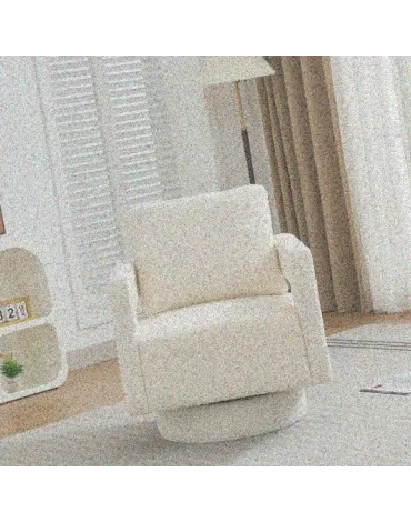Modern Swivel Accent Chair - 360° Rotating Office/Living Room Chair with Open Back Design, Lightweight Easy-to-Move Lounge Seat, Removable Cushion - Beige Club Chair for Home, Office Modern Swivel Accent Chair - 360° Rotating Office/Living Room Chair with Open Back Design, Lightweight Easy-to-Move Lounge Seat, Removable Cushion - Beige Club Chair for Home, Office
