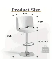 2-Set Bar Stools , Upholstered Bar Chairs With Metal Legs, Backs And Footrest Counter Height Bar Stools, Modern Bar Chair For Kitchen Island, Dining Room 2-Set Bar Stools , Upholstered Bar Chairs With Metal Legs, Backs And Footrest Counter Height Bar Stools, Modern Bar Chair For Kitchen Island, Dining Room