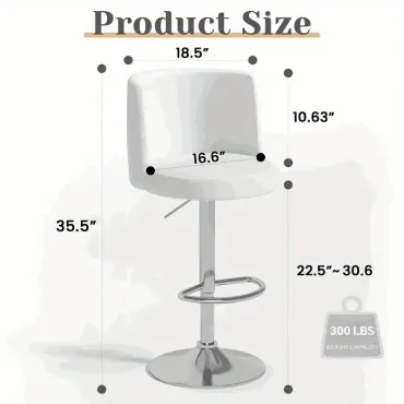 2-Set Bar Stools , Upholstered Bar Chairs With Metal Legs, Backs And Footrest Counter Height Bar Stools, Modern Bar Chair For Kitchen Island, Dining Room