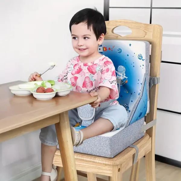 Portable Booster Seat for Kitchen Chair, Toddler Booster Seat for Dining Table, Booster Seat, Safety Buckle Age 6-36 Months Kids Booster Seat for Chair