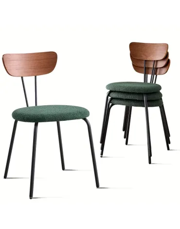 Dining Chairs Set Of 4, Small Modern Kitchen Chair With Solid Wood Back For 6, Space Saving Chairs For Apartment, Living Room, Bedroom Dining Chairs Set Of 4, Small Modern Kitchen Chair With Solid Wood Back For 6, Space Saving Chairs For Apartment, Living Room, Bedroom